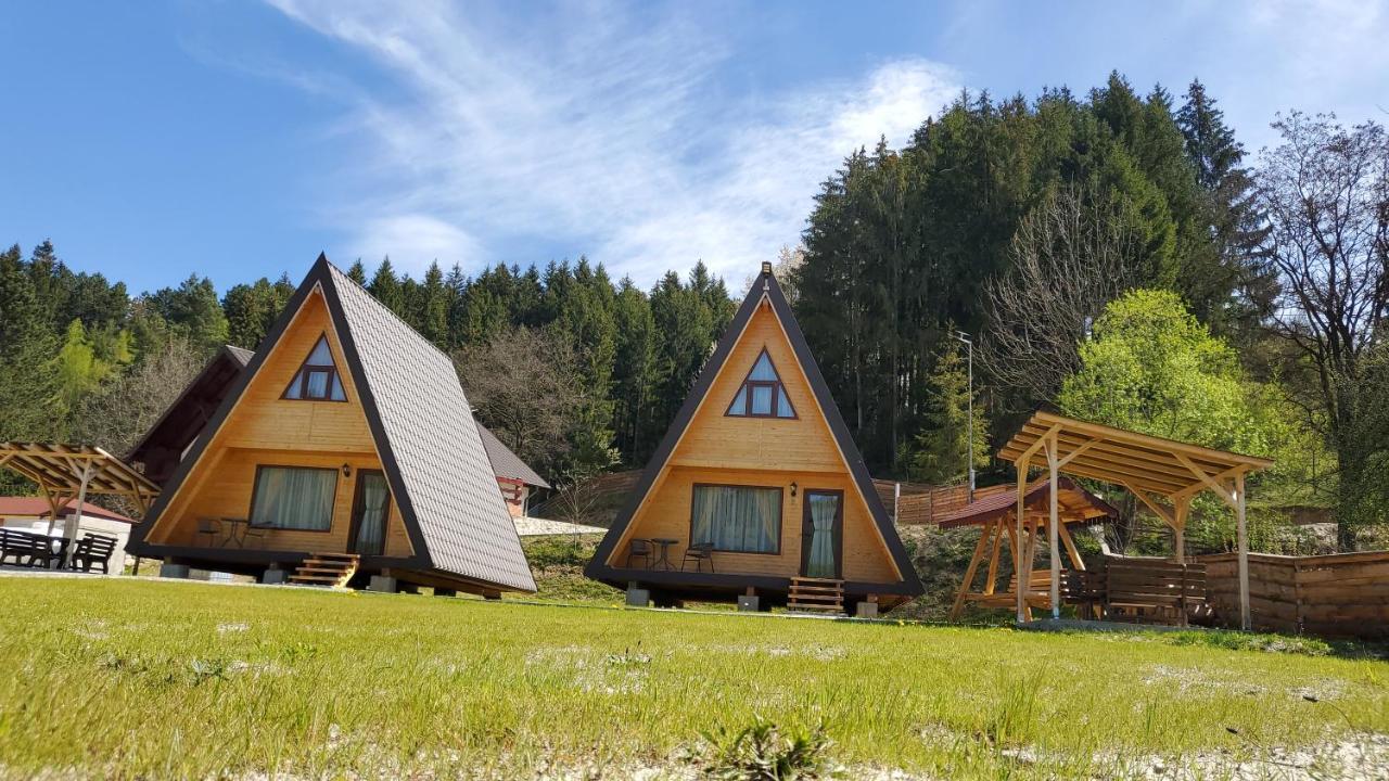 Catunul Din Podei A-Frame Dragoslavele Exterior foto